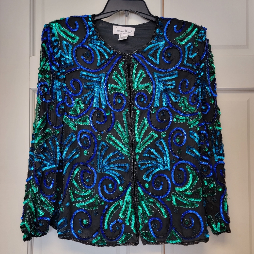 LAURENCE KAZAR Vintage Sequin Jacket
